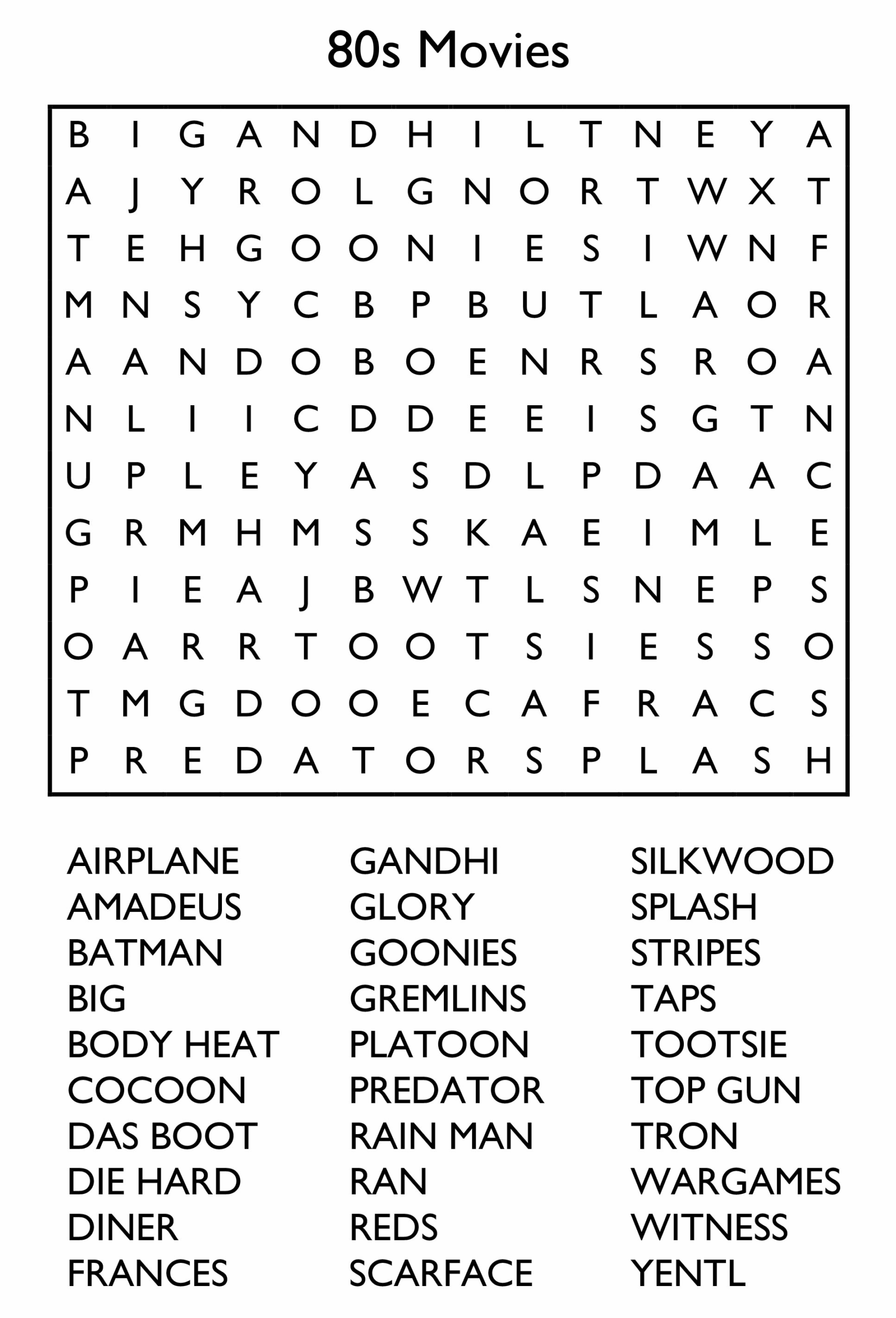 Senior Citizen Crossword Puzzles Printable