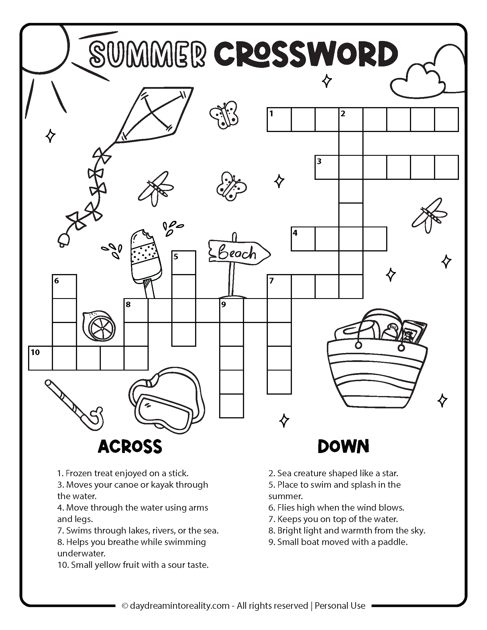 Free Printable Easy Crosswords for Seniors