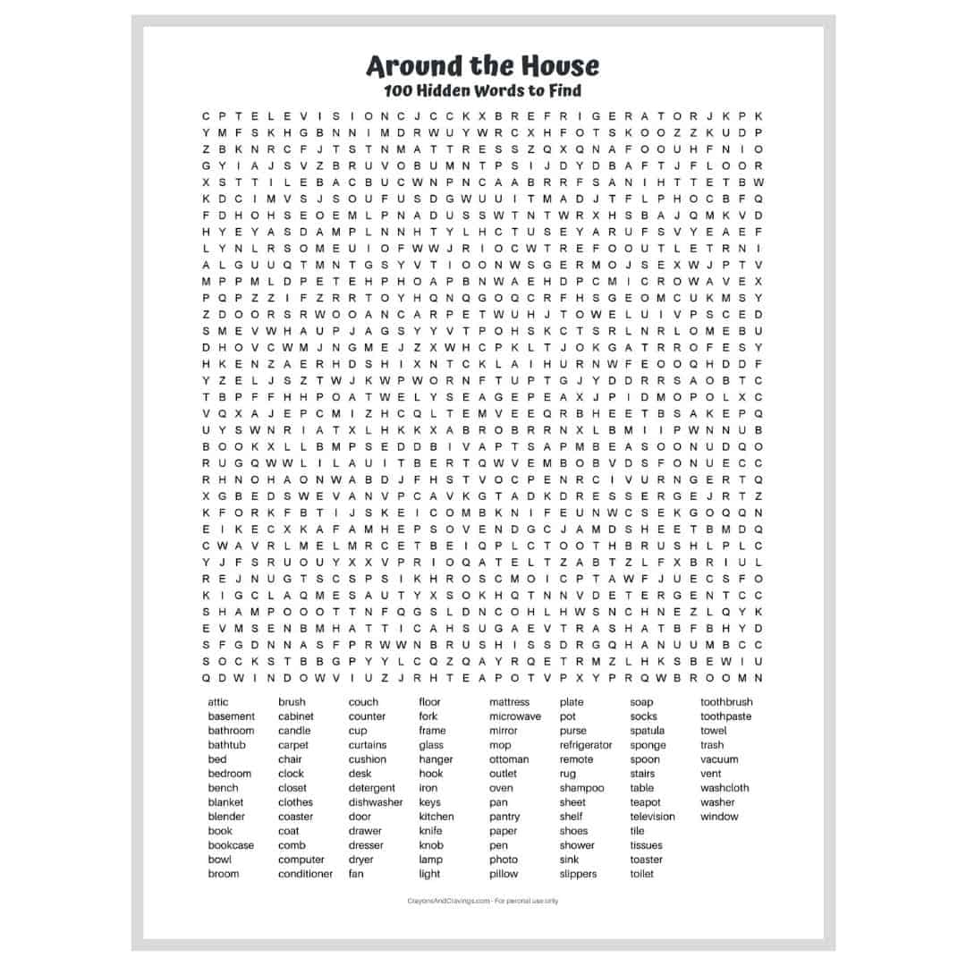 Crossword Puzzle Medium Difficulty Printable with Answer Key