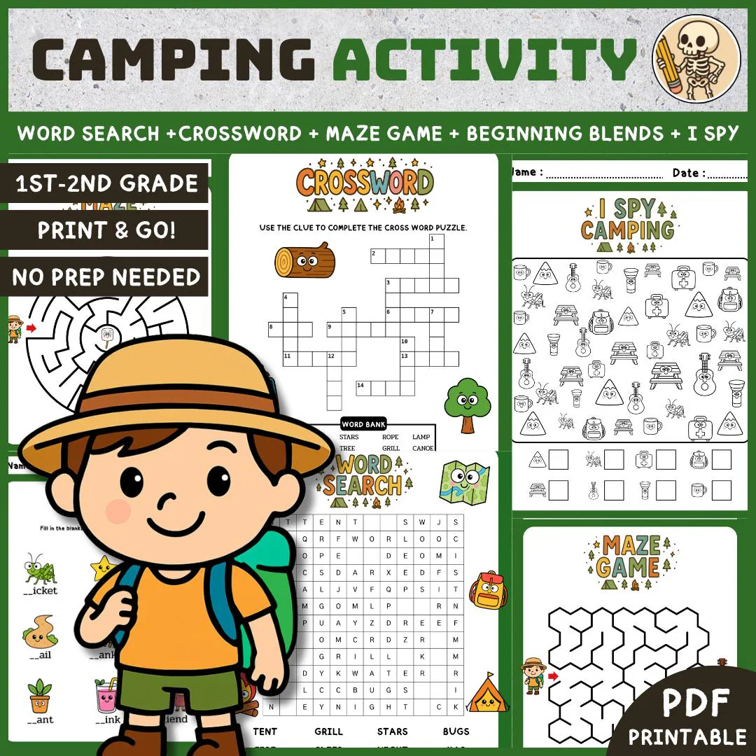 Crossword Puzzles for 1st Grade Printable