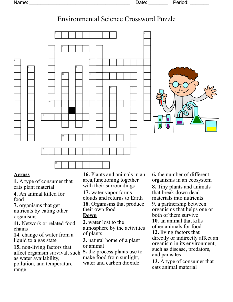 4th Grade Crossword Puzzles Printable