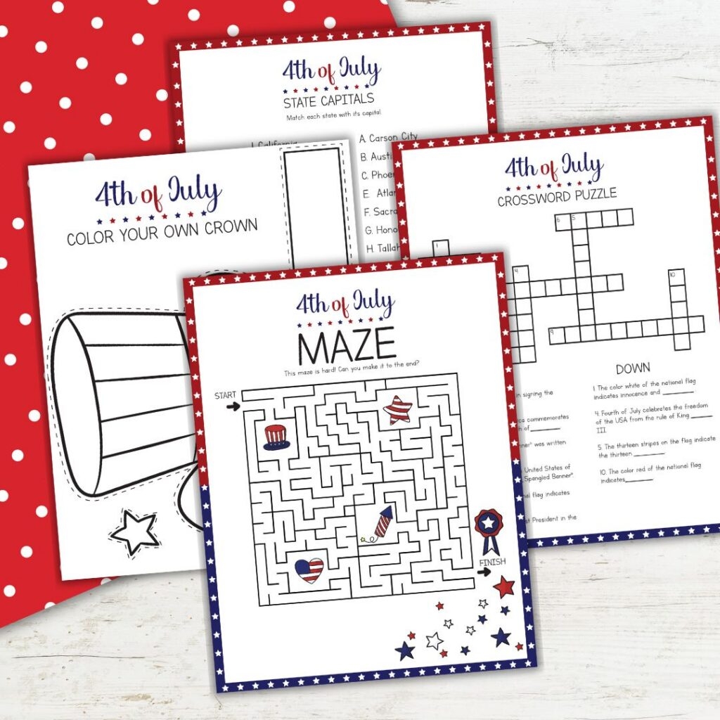 4th Of July Puzzles For Kids Free Printable Worksheets