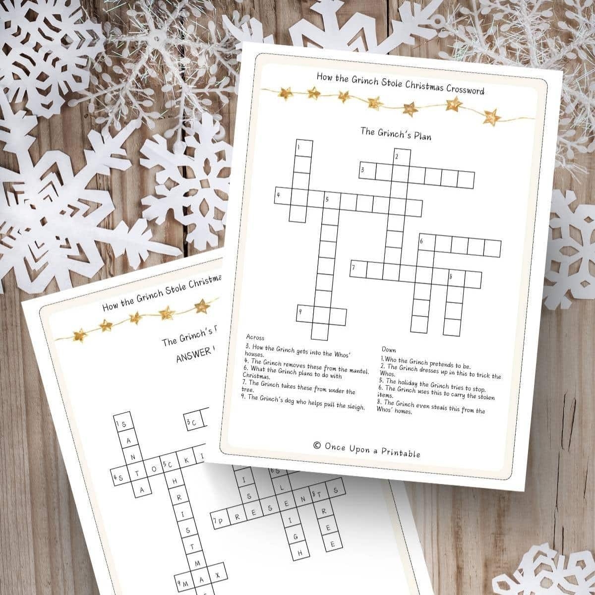 Christmas Crossword Puzzle Printable