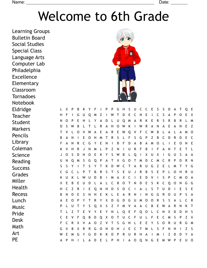 6th Grade Crossword Puzzle WordMint 6th Grade Crossword Puzzle WordMint