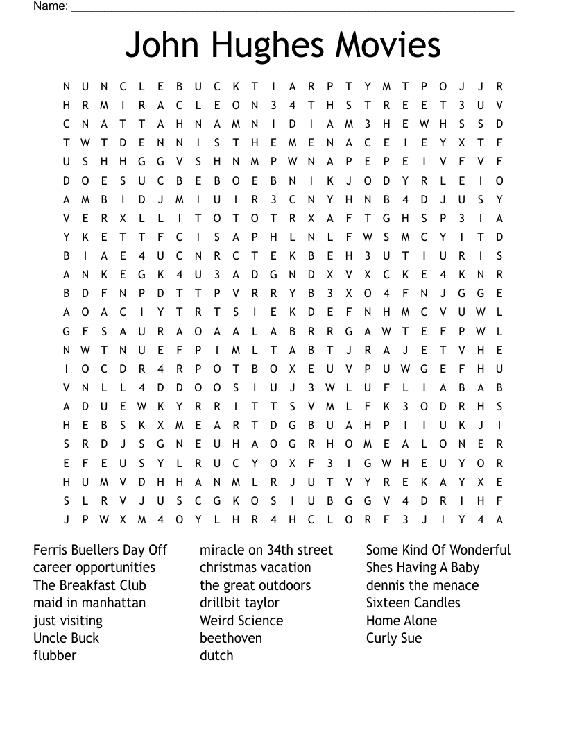 80 s Movie Trivia Crossword WordMint