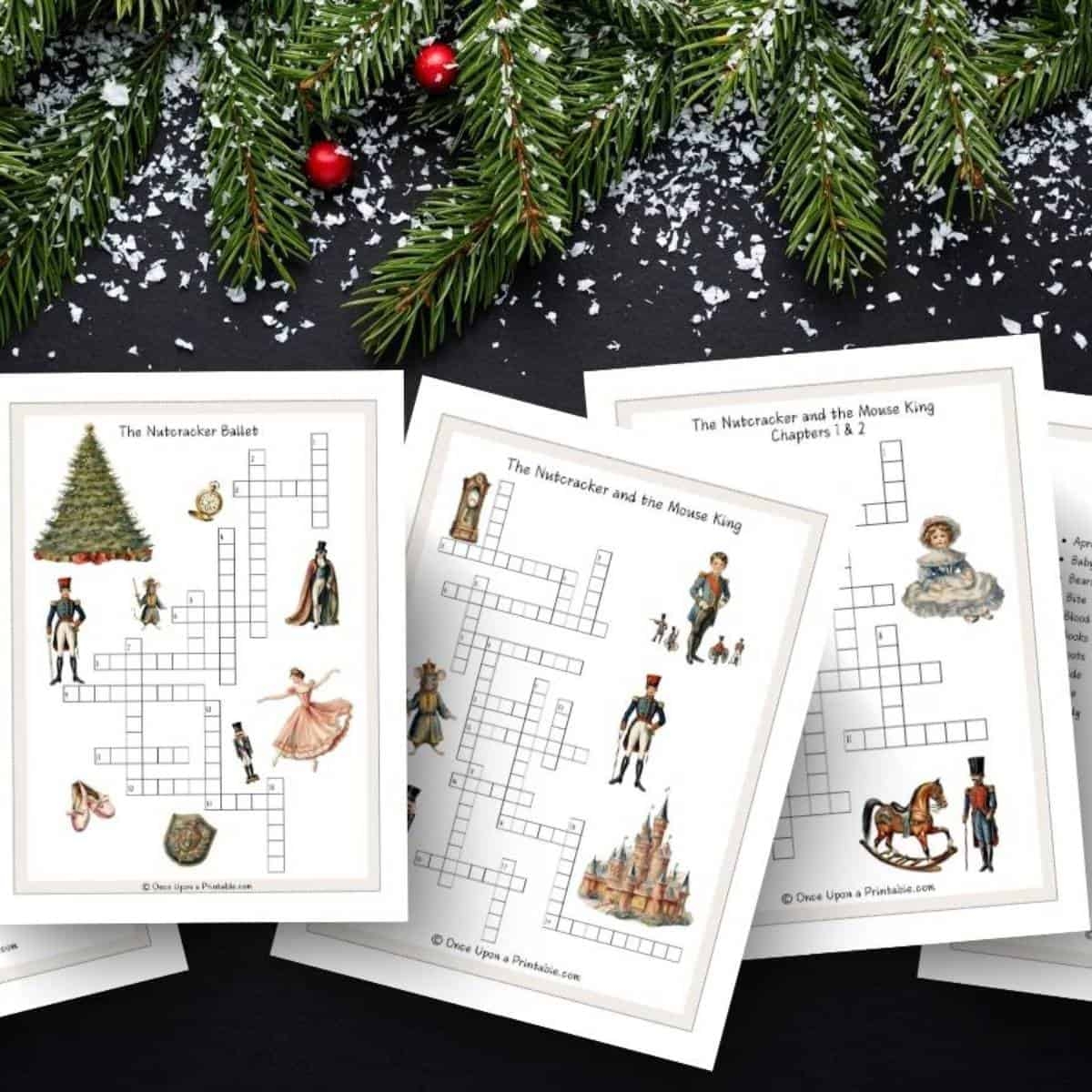 9 Nutcracker Themed Crossword Puzzles Free Printable Once Upon A Printable