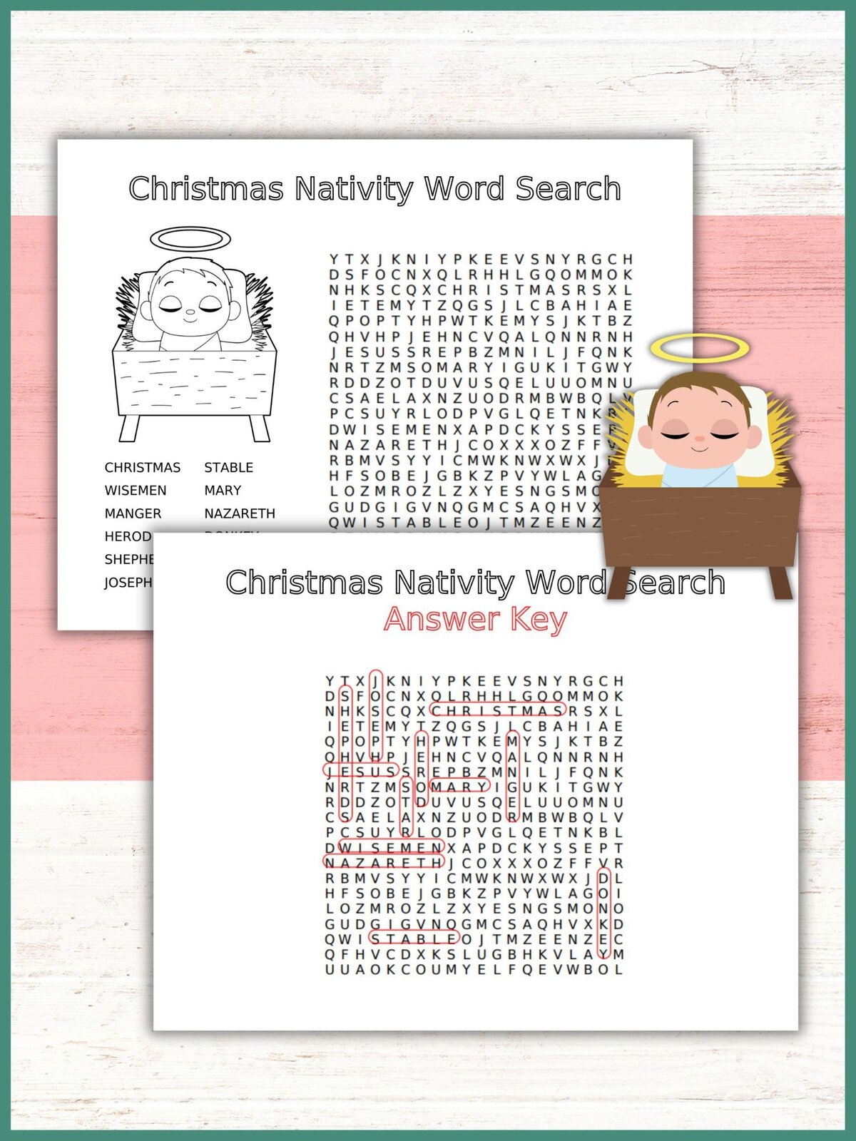A Free Christmas Nativity Word Search Healing Home