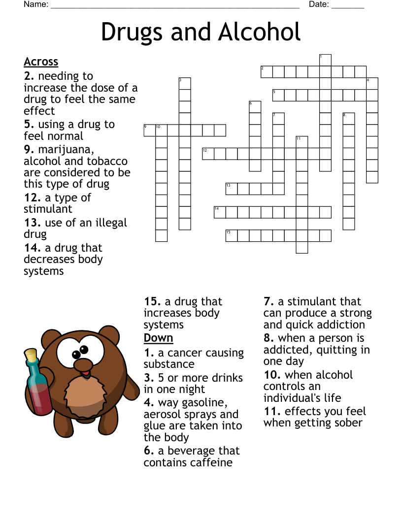 Free Printable Recovery Crossword Puzzles
