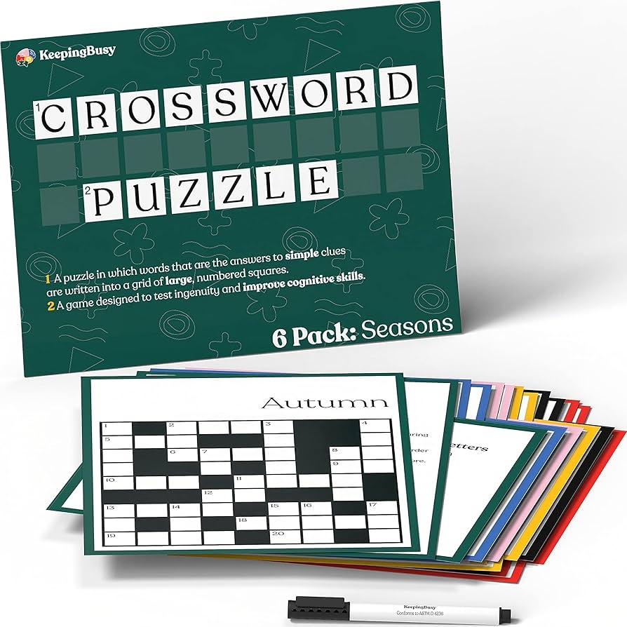Amazon Keeping Busy Crossword Large Print Adult Puzzle 6 