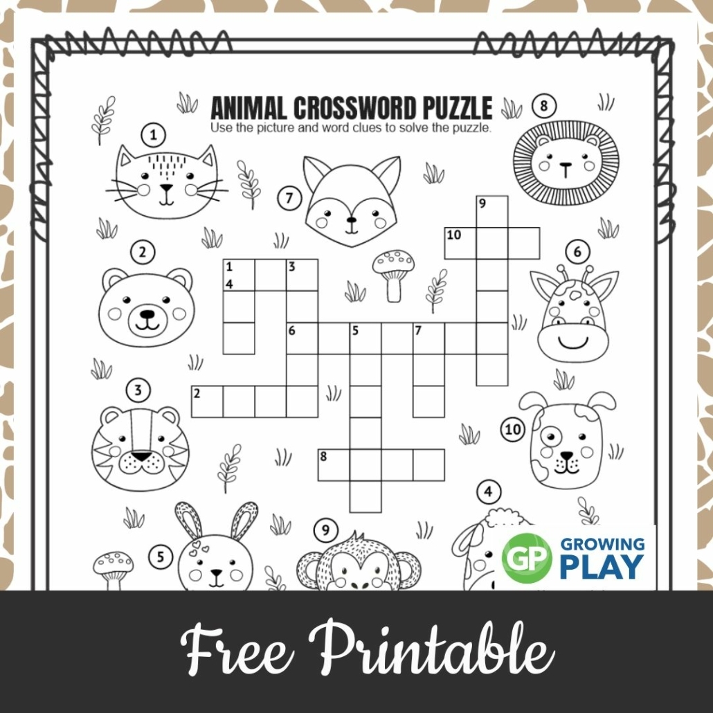 Fun Crossword Puzzles Printable for Adults
