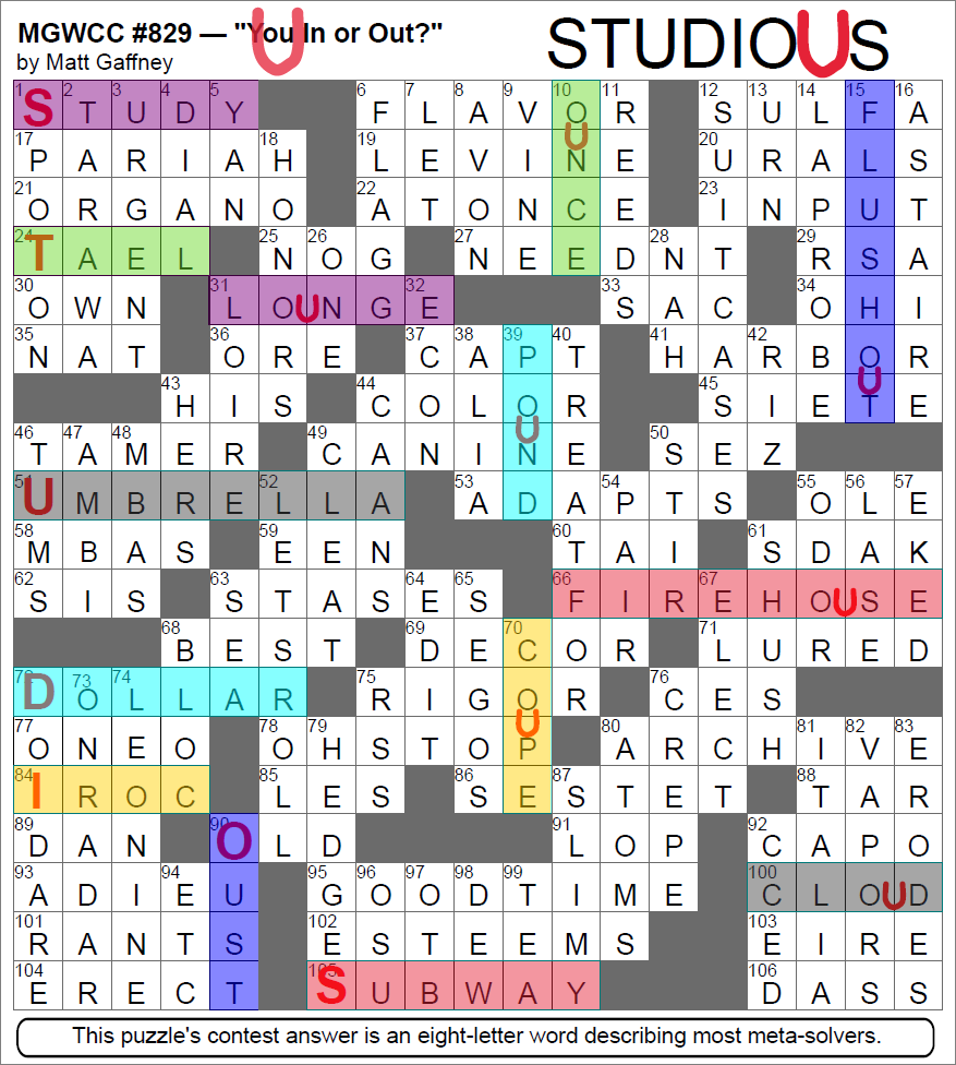 April 2024 Matt Gaffney s Weekly Crossword Contest