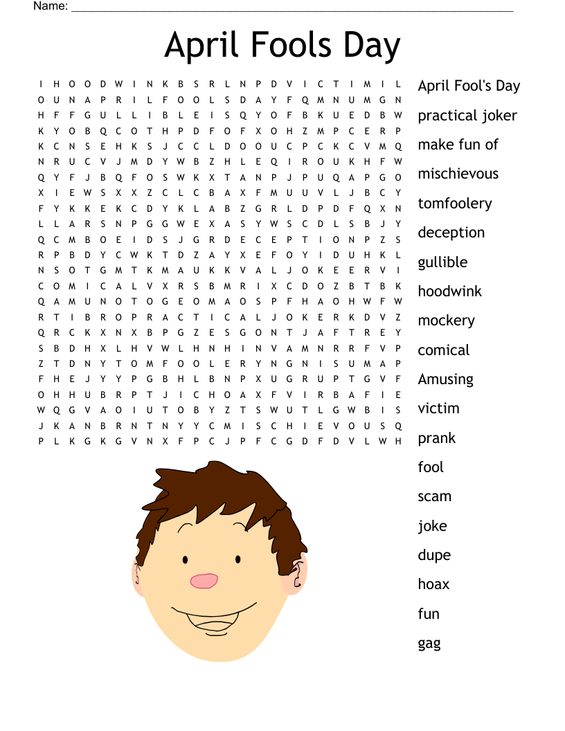 April Crosswords Free Printable