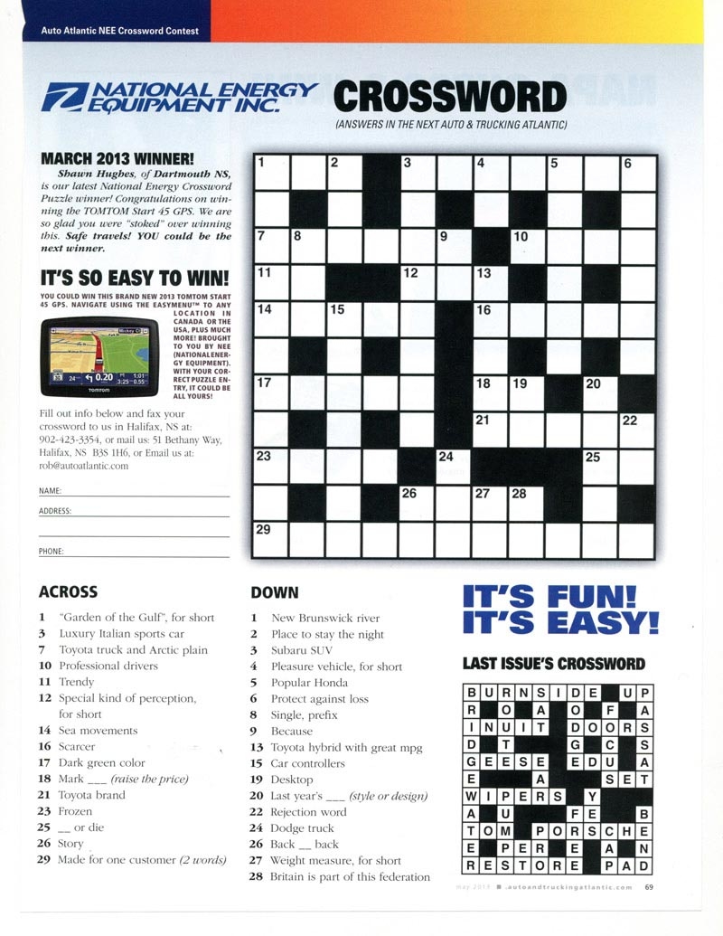 Quick Crosswords Printable