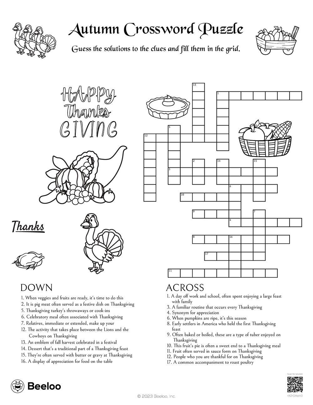 5th Grade Crossword Puzzles Printable