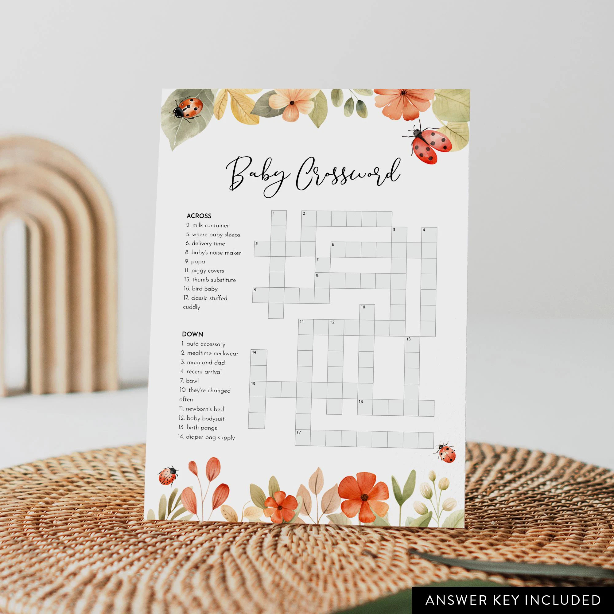 Paper Games Printable Crossword