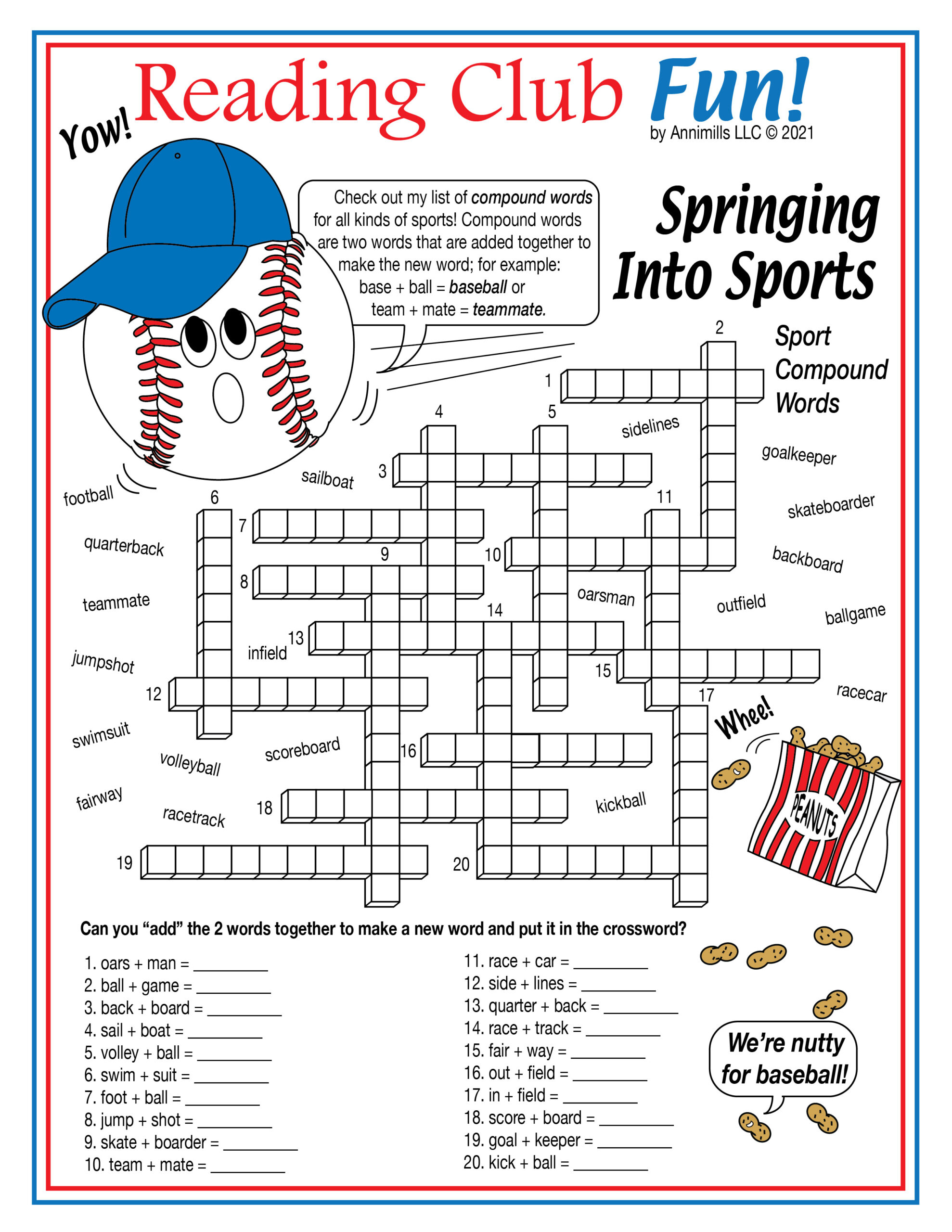 Baseball And Spring Sports Printable Puzzles Set Made By Teachers