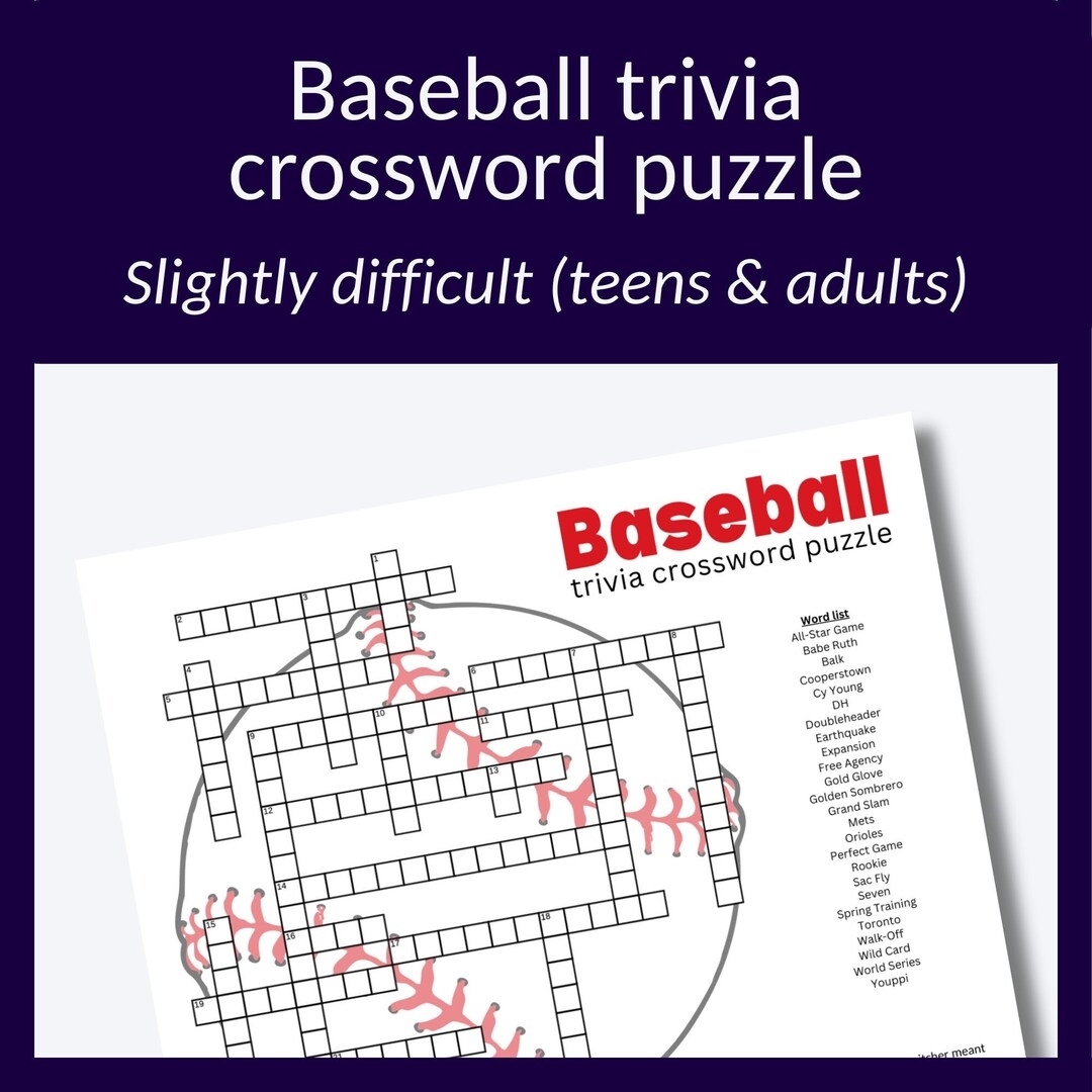 Printable Sports Crosswords for Adults