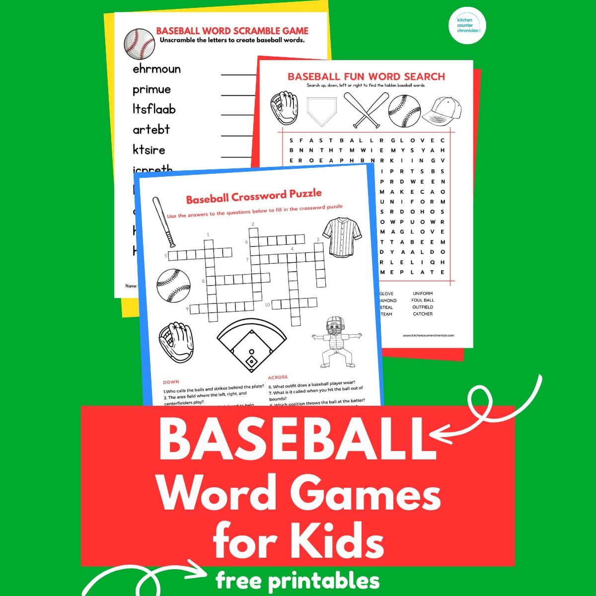 Free Printable Baseball Crossword Puzzles