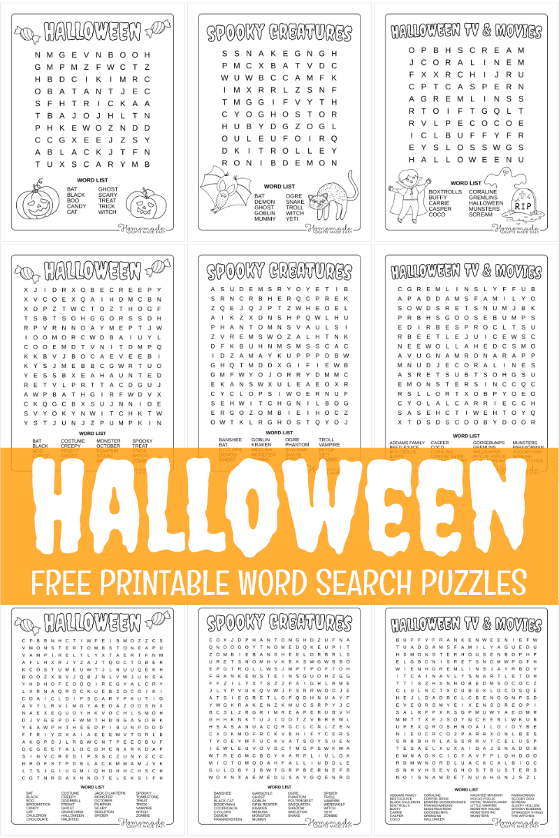 Halloween Crosswords for Teen Printable