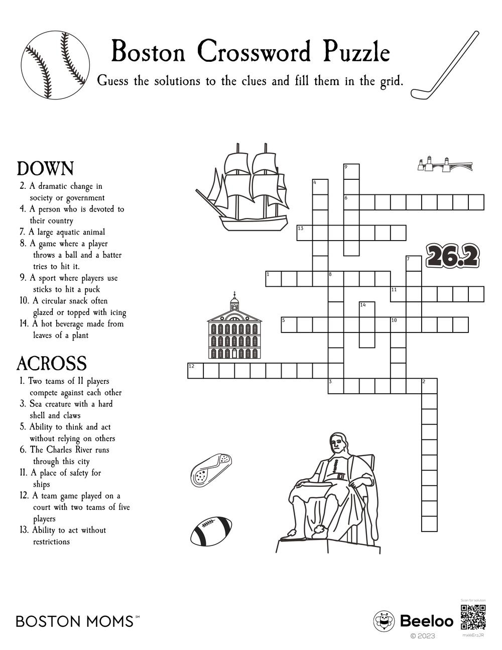 Printable Crossword Puzzles Game