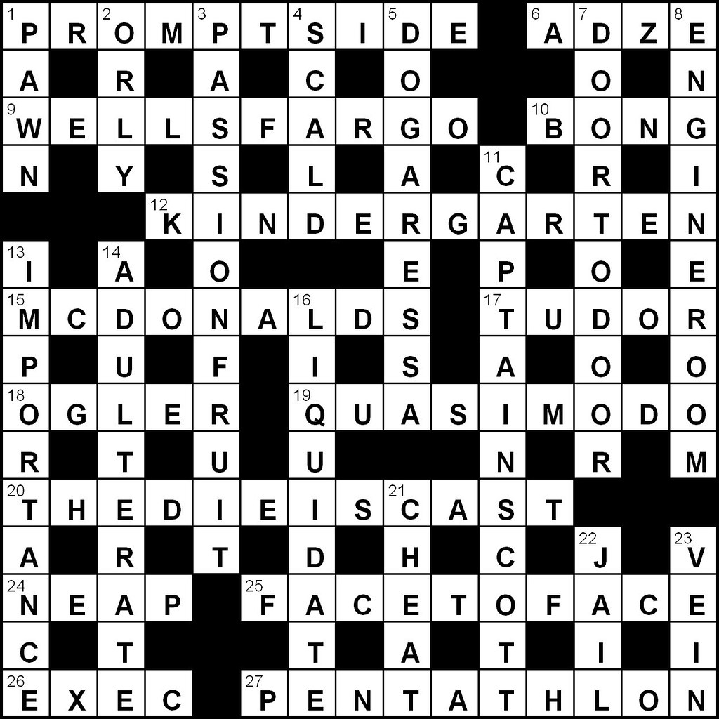 British Cryptic Crossword Grid Filled Stock Image Of A Fil Flickr