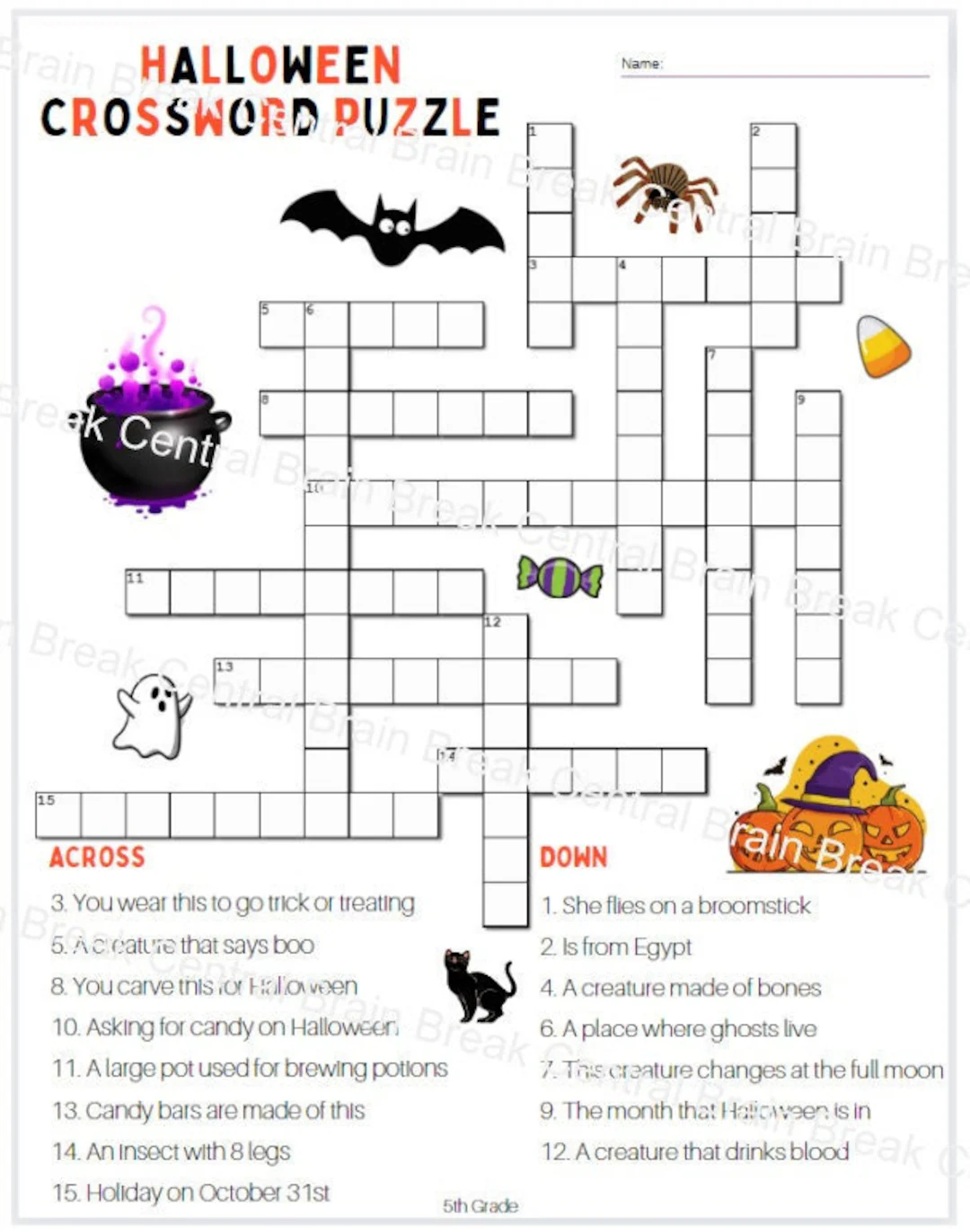 Buy 5th Grade Halloween Crossword Puzzle With Answer Key Online In India Etsy Buy 5th Grade Halloween Crossword Puzzle With Answer Key Online In India Etsy