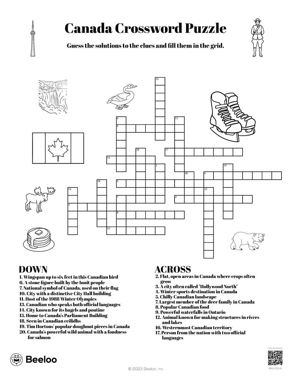 Themed Crossword Puzzles Printable