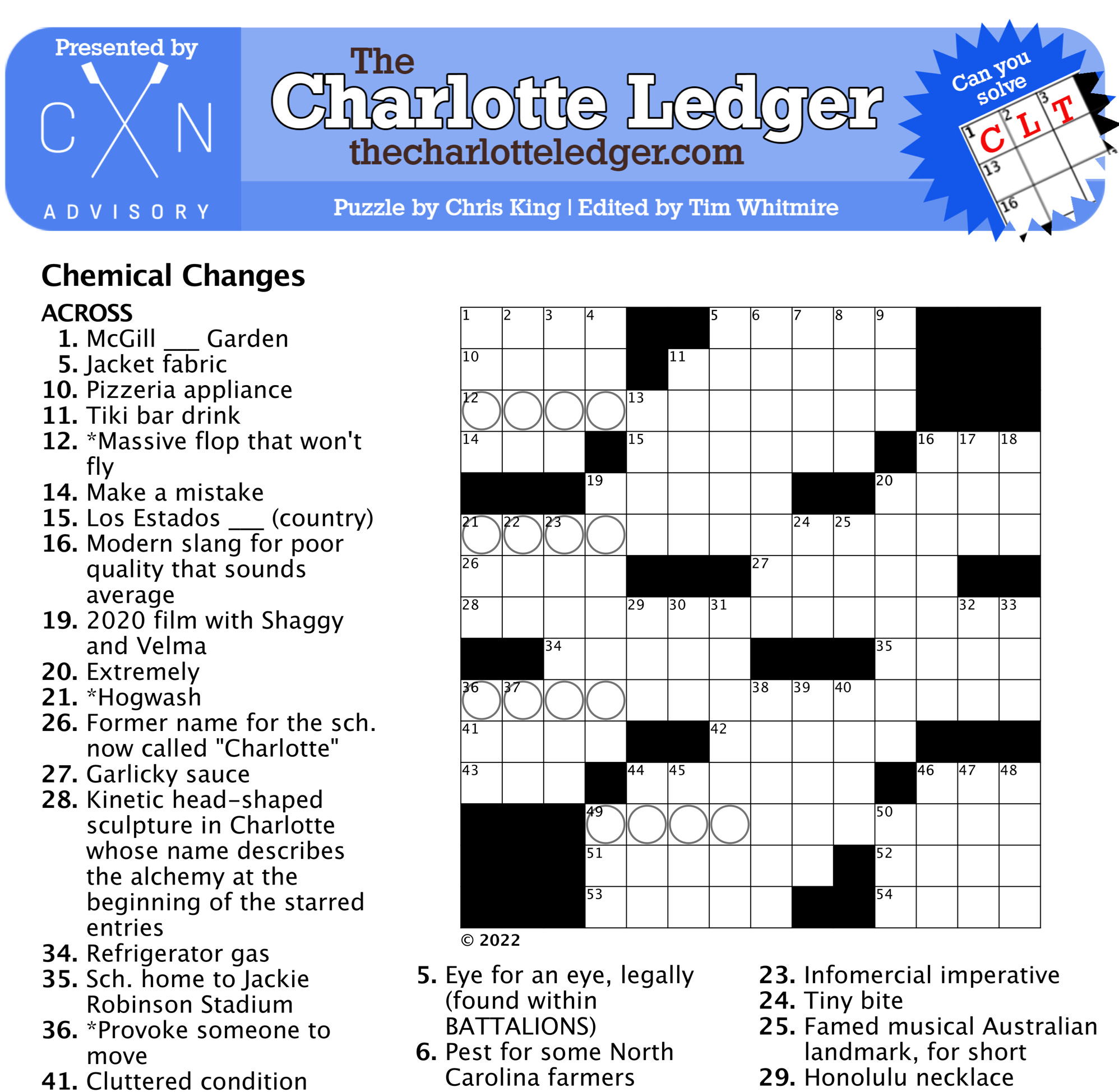Washington Post Daily Free Printable Crossword Puzzles