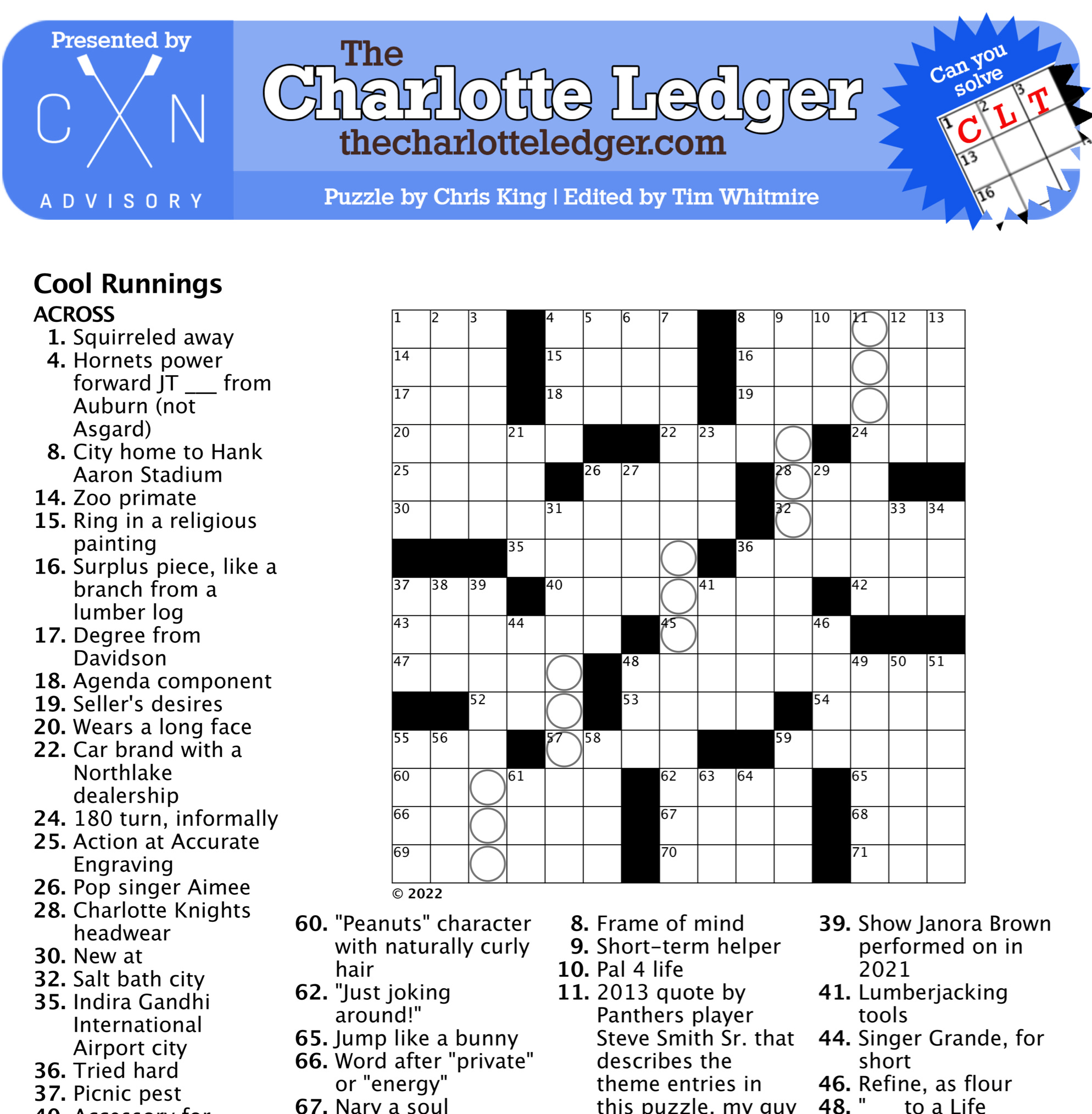 Teenage Crossword Puzzles Printable Free