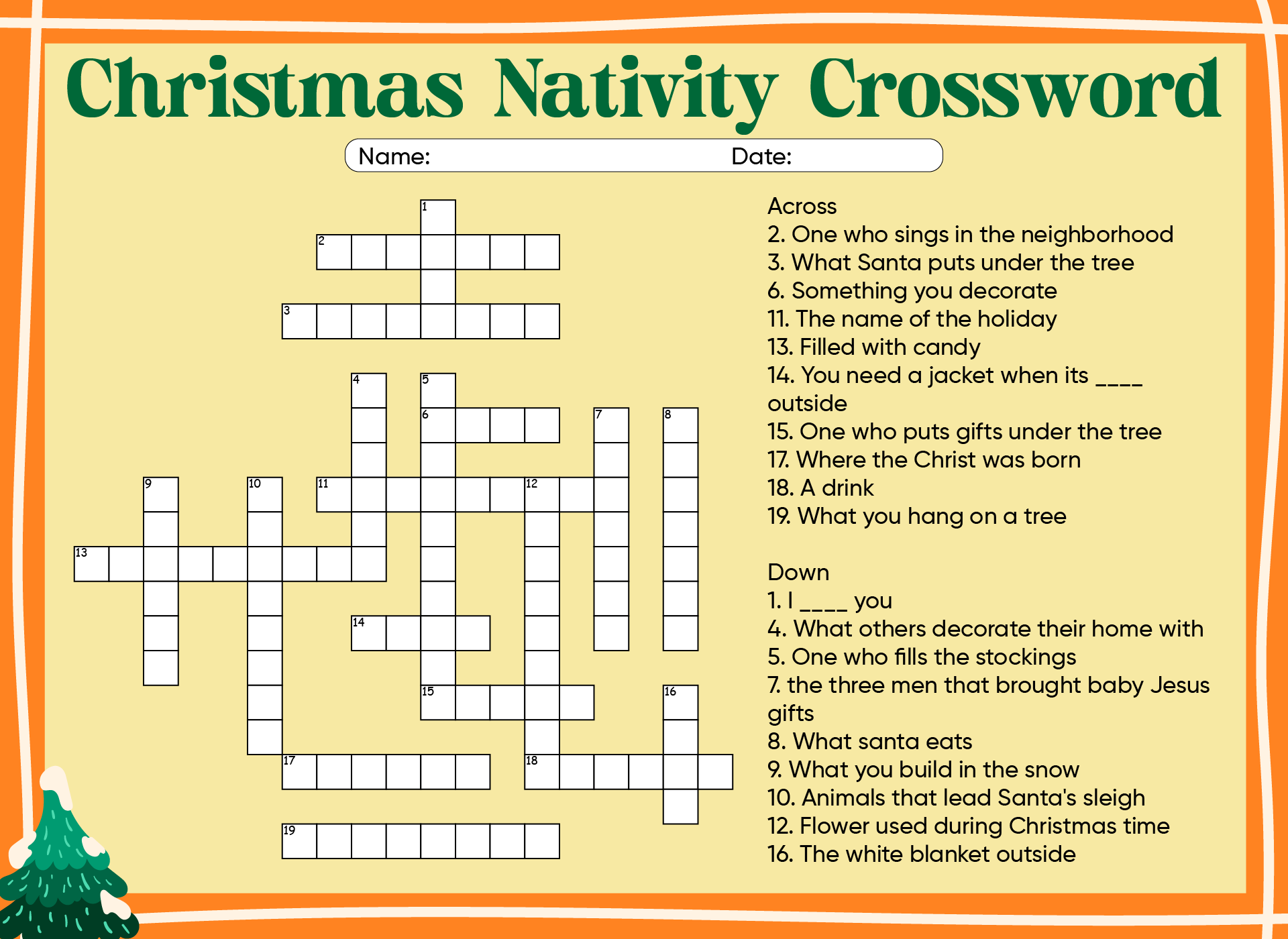 Christian Christmas Activities 11 Free PDF Printables Printablee