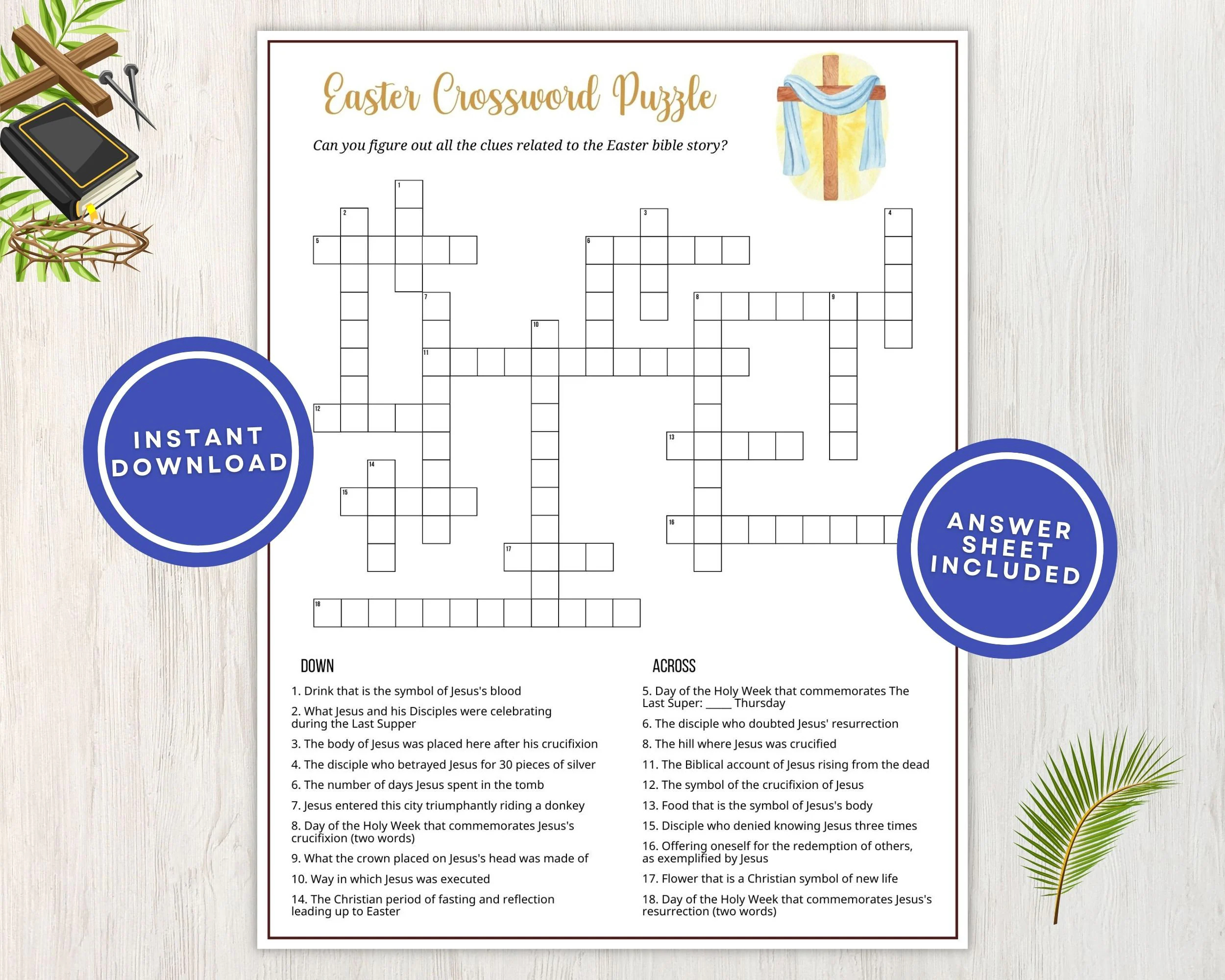 Christian Easter Crossword Puzzle For Adults And Kids Fun Printable Word Game For Bible Study Church Or Youth Groups Instant Download Etsy UK Christian Easter Crossword Puzzle For Adults And Kids Fun Printable Word Game For Bible Study Church Or Youth Groups Instant Download Etsy UK