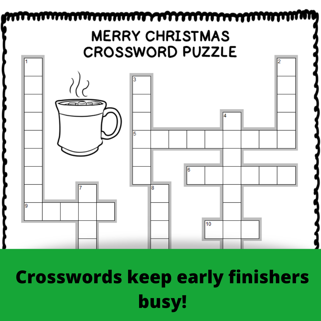 Christmas Crossword Pages Printable
