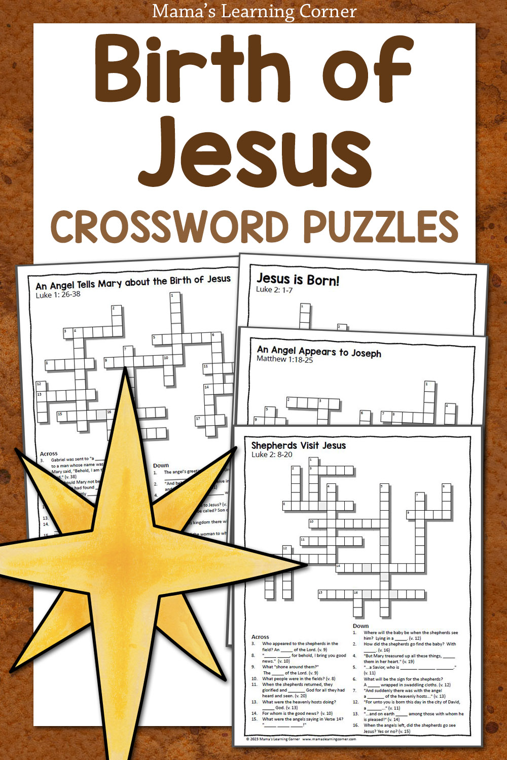 Christian Christmas Crosswords Printable