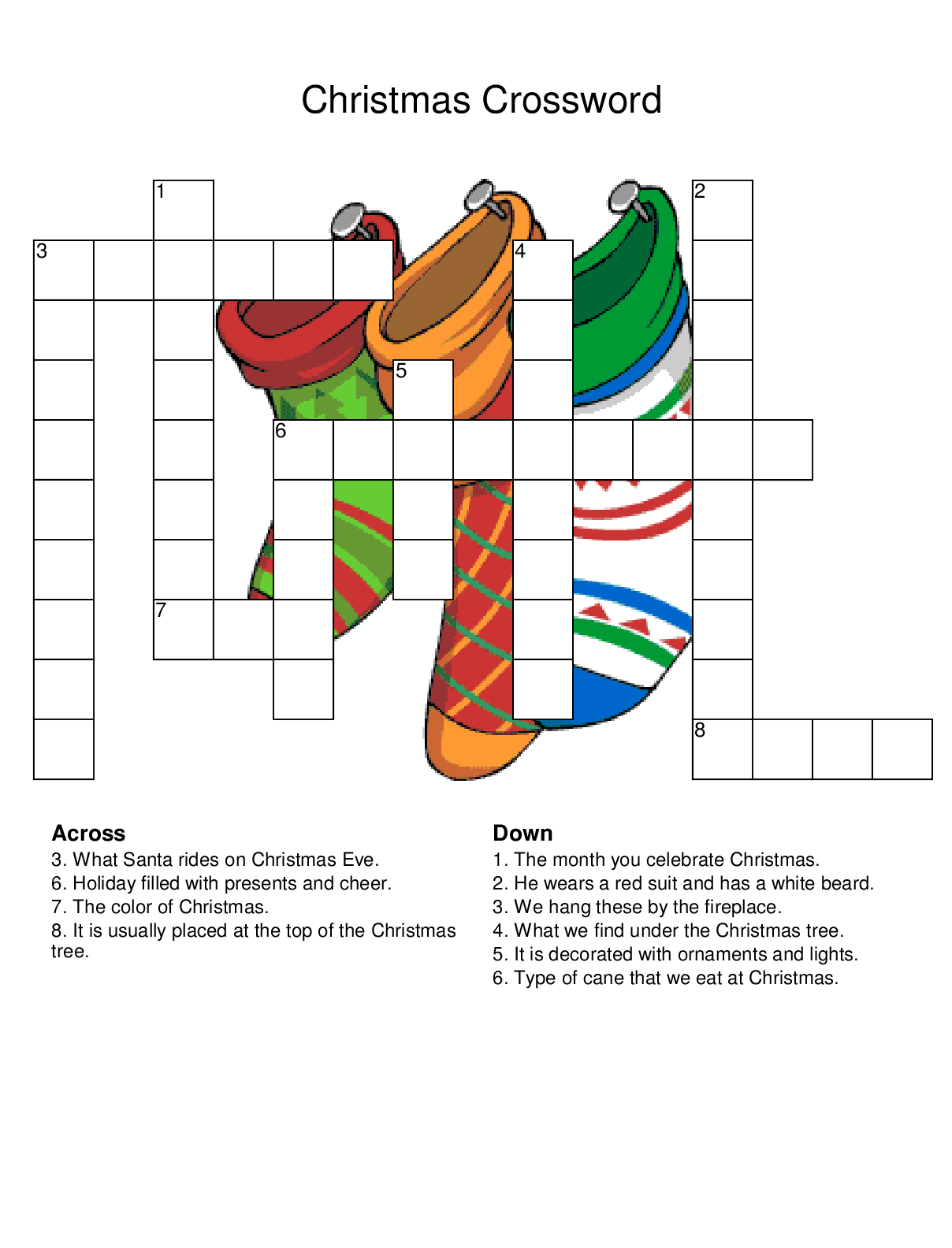 christmas crossword puzzles best coloring pages for kids