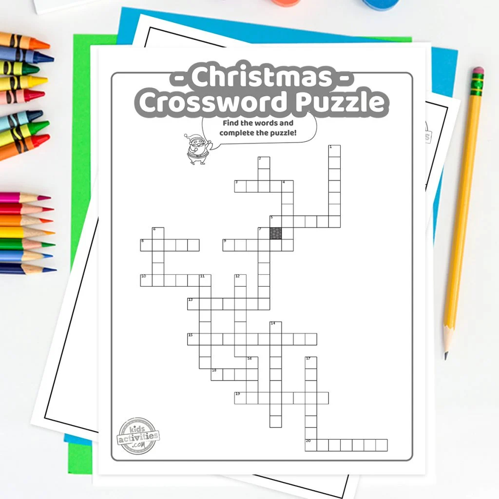 christmas crossword puzzles for kids kids activities blog