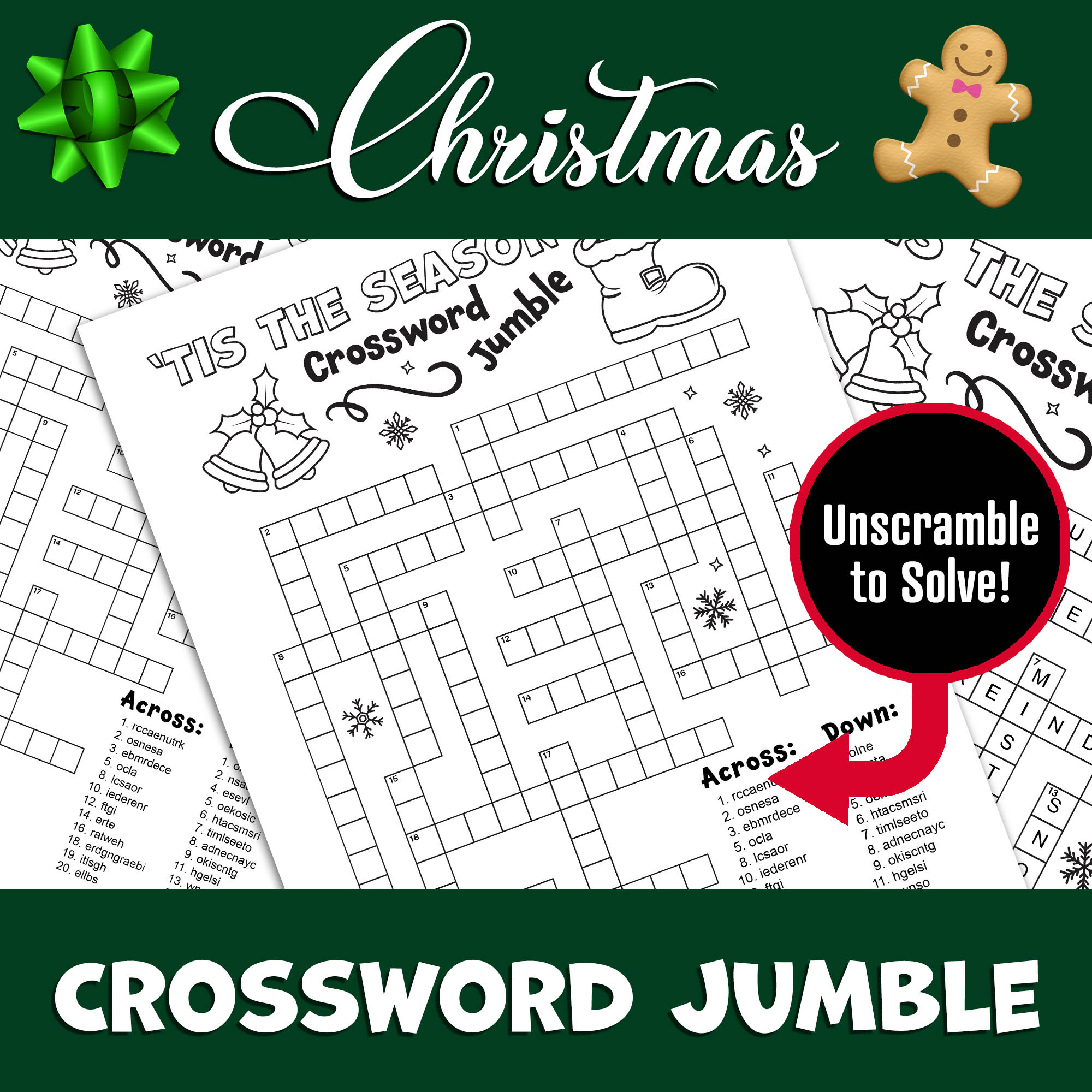 Christmas Crossword Free Printable