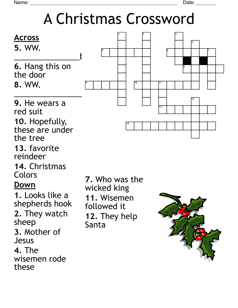 Christmas Crossword WordMint