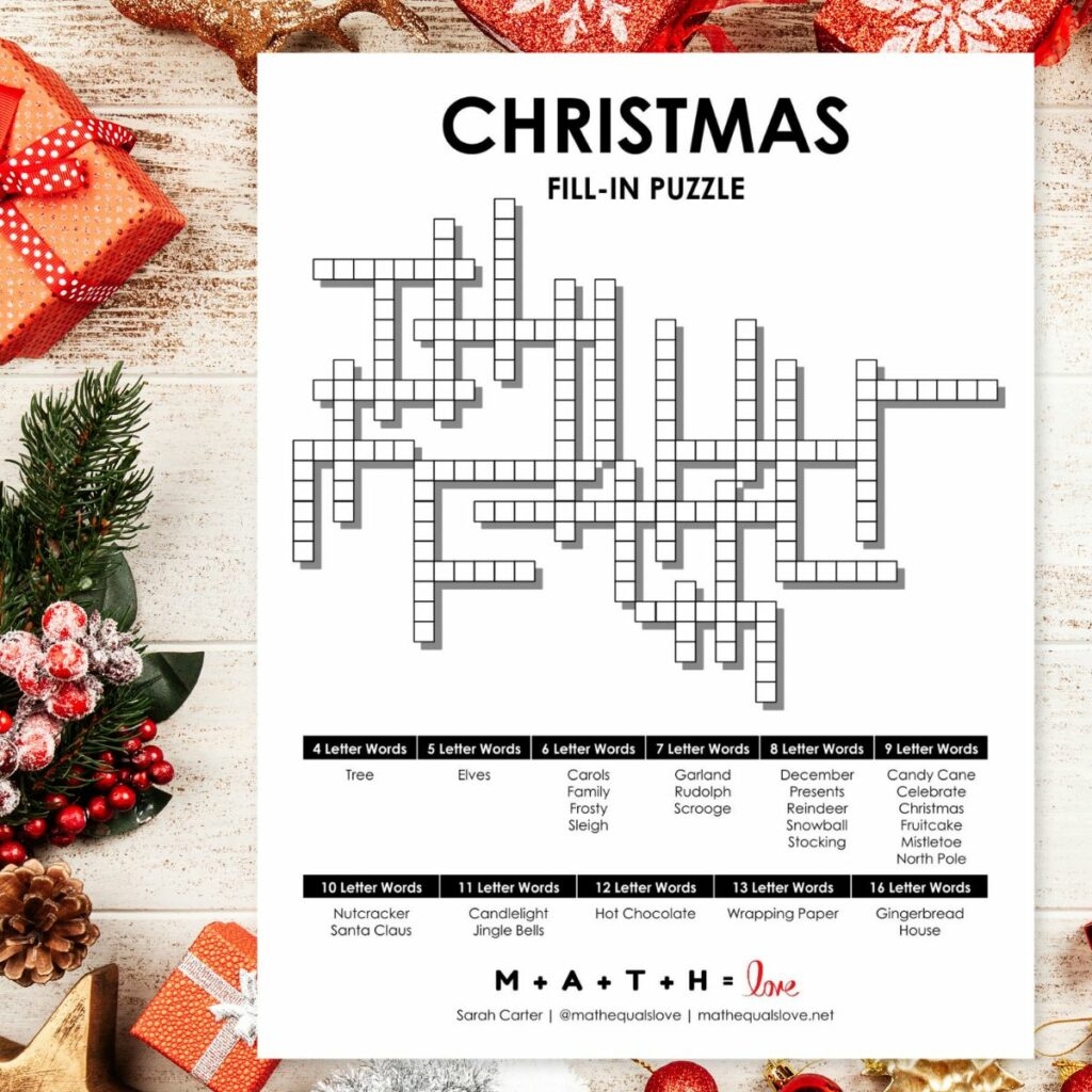 Nutcracker Crossword Puzzles Free Printable