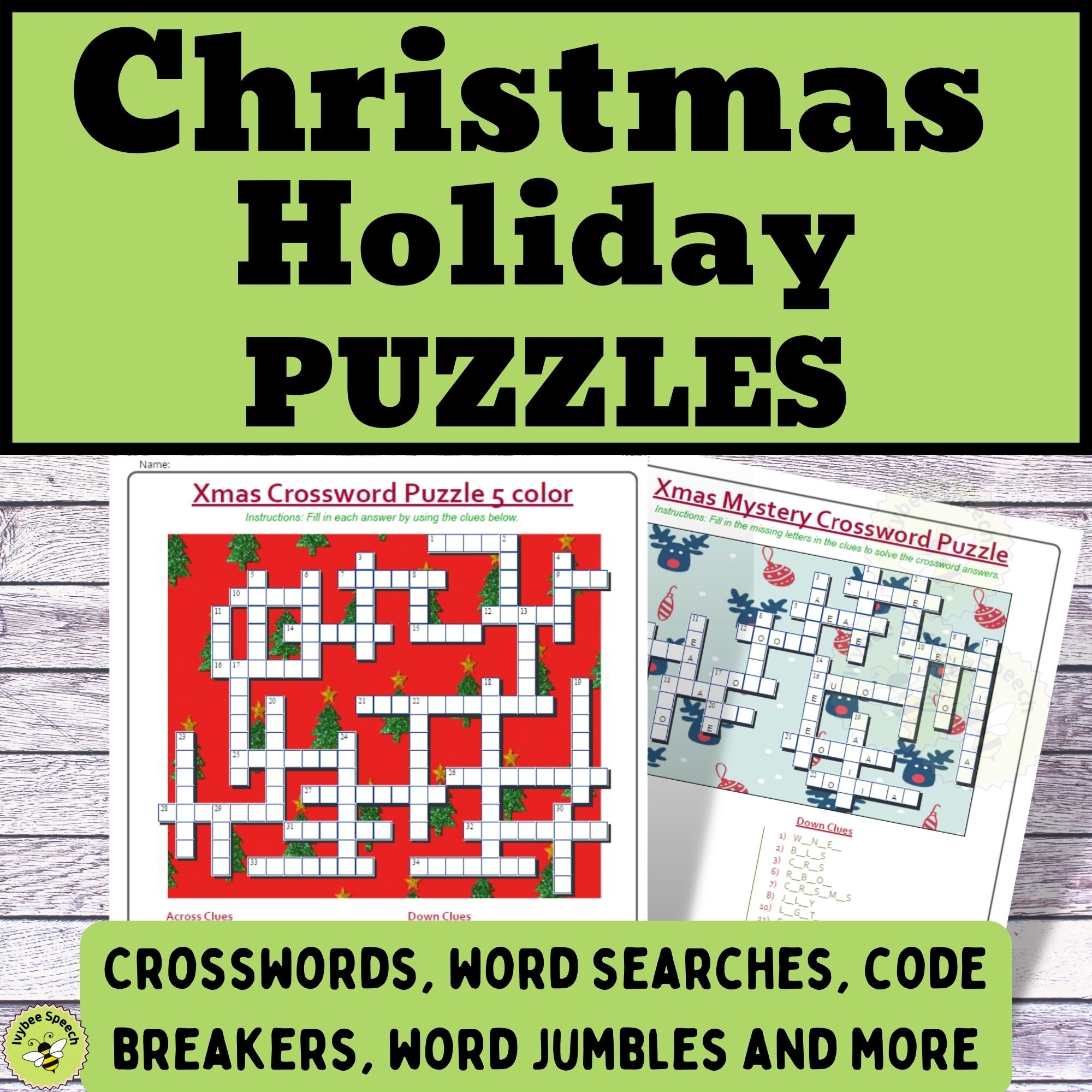 Printable Vocabulary Crossword Puzzles