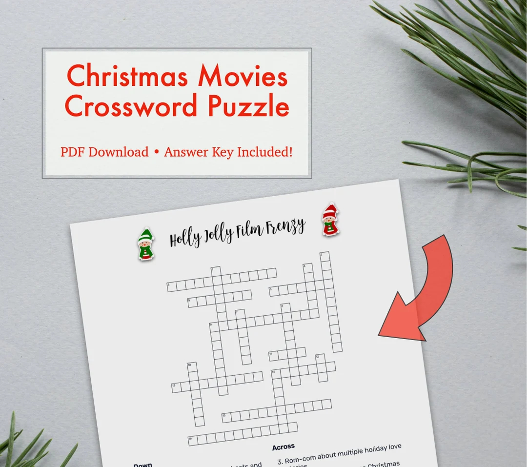 Free Printable Christmas Crossword Puzzle PDF Free Printable Christmas Crossword Puzzle PDF