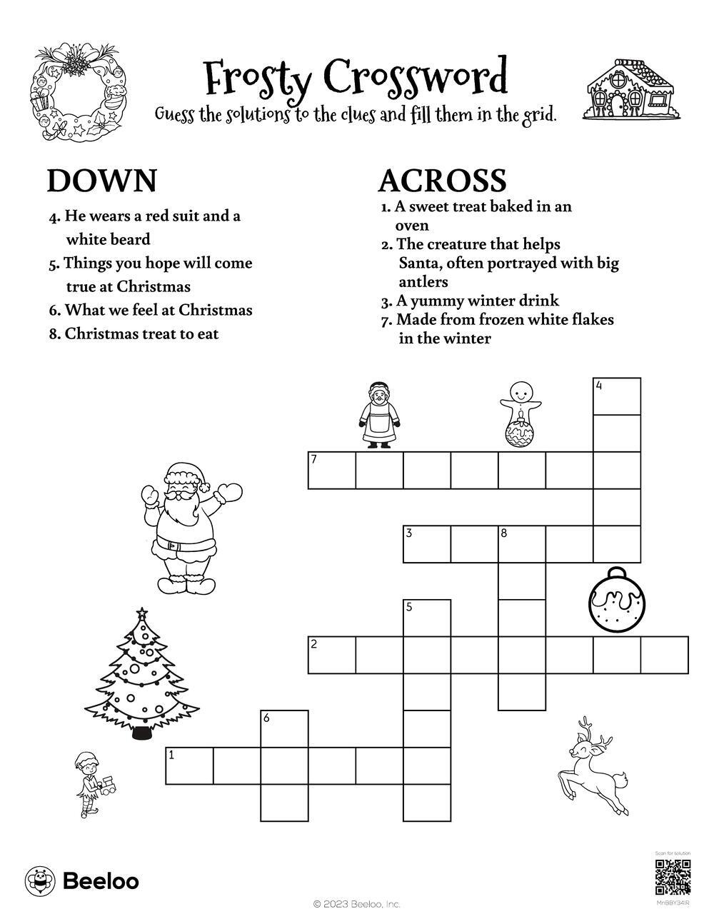 Christmas Crossword Three Puzzles Free Printable