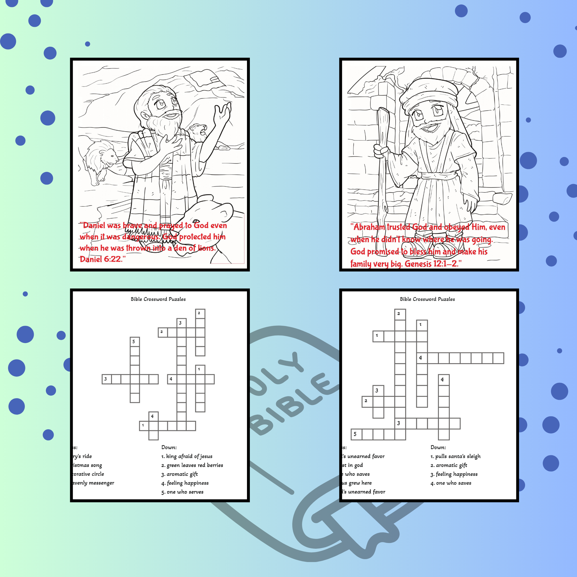 Christian Crossword Puzzles Printable PDF of Faith