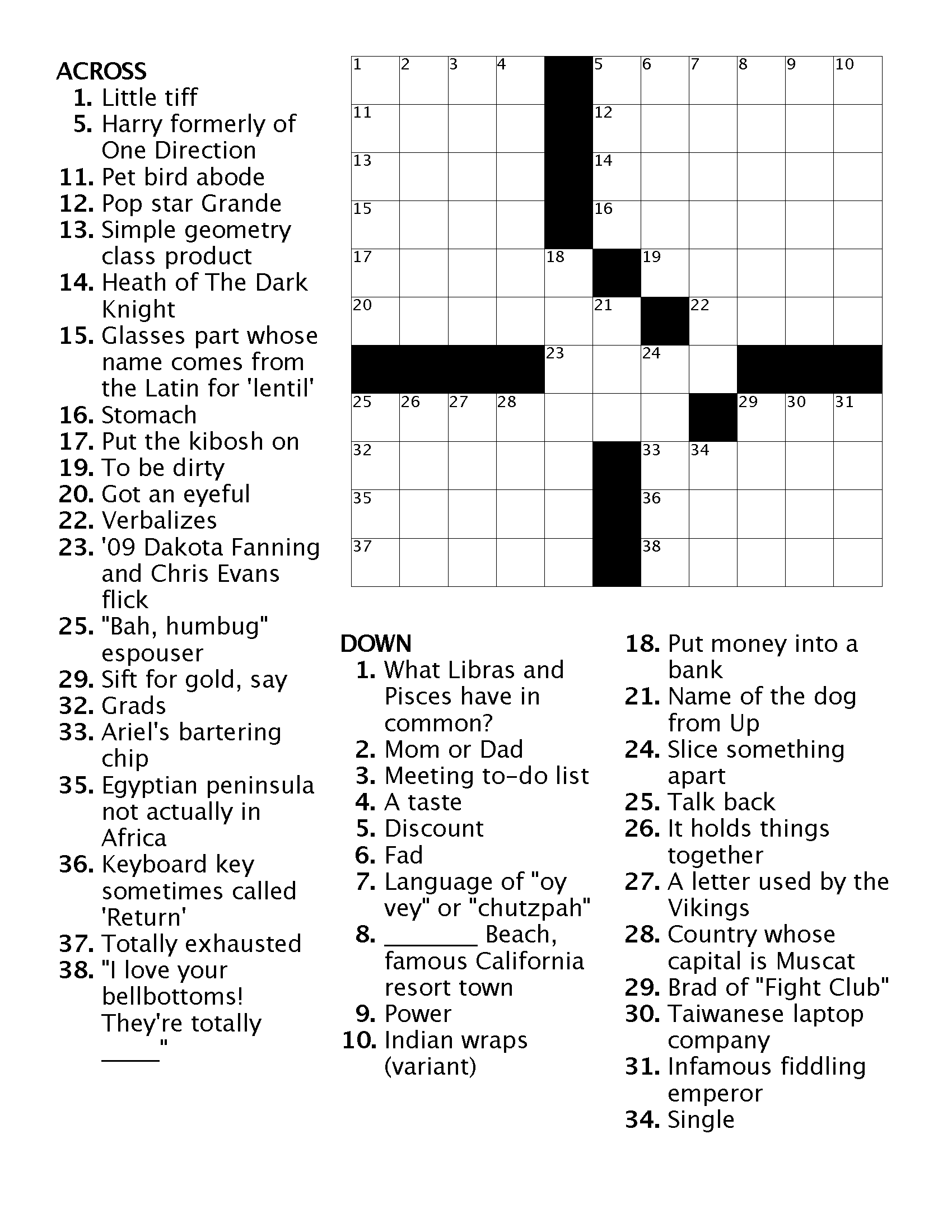 crossword 2 ann arbor district library