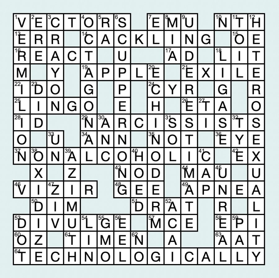 Crossword Answers The Oberlin Review