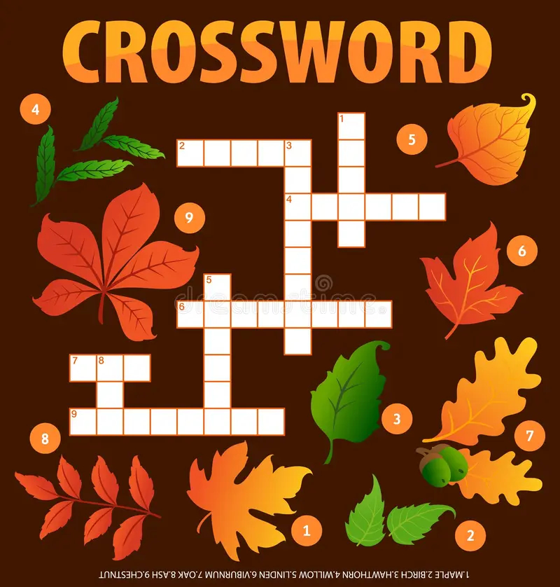 Free Fall Crossword Puzzles Printable