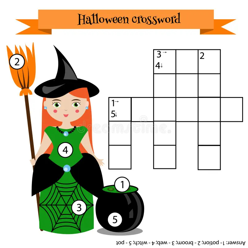 Halloween Crossword Puzzle Printable HD