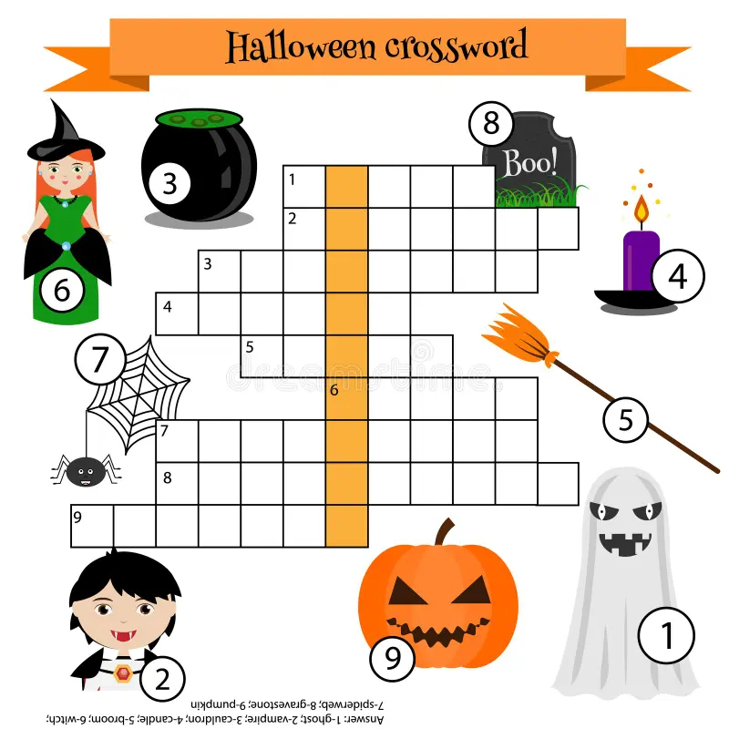 Easy Halloween Crossword Puzzles Printable