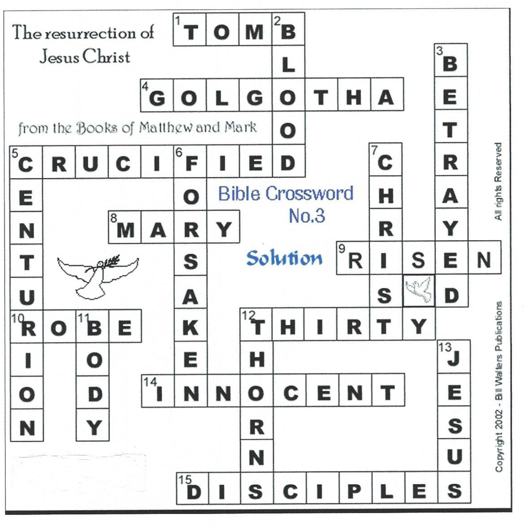Crossword Puzzle 4 HCPARISH Celestial Church Of Christ