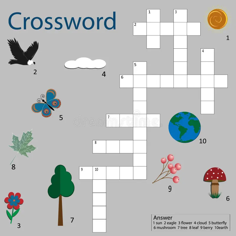 Free Printable Crossword Puzzles for Kids Nature