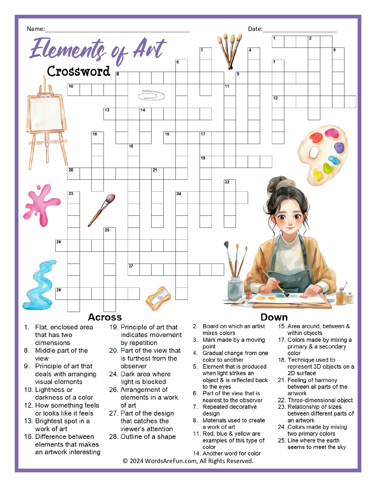 Crossword Puzzles For Girls Crossword Puzzles For Girls